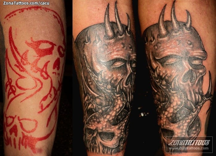 Tattoo photo Skulls, Demons, Monsters