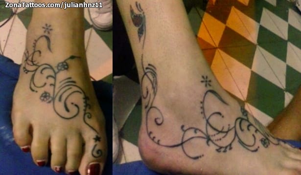 Tattoo photo Flourish, Ankle, Instep