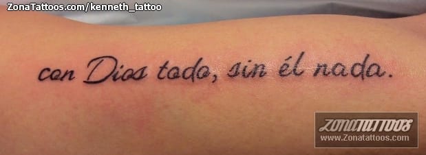 Foto de tatuaje Frases, Letras, Religiosos