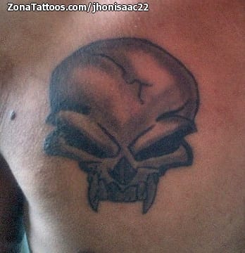 Tattoo of Skulls, Chest, Gothic