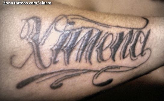 Tattoo photo Letters, Names, Ximena