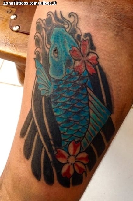 Foto de tatuaje Koi, Orientales, Peces