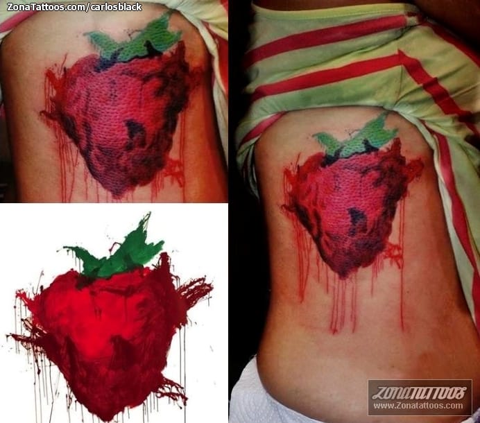 Foto de tatuaje Corazones, Manzanas, Sangre