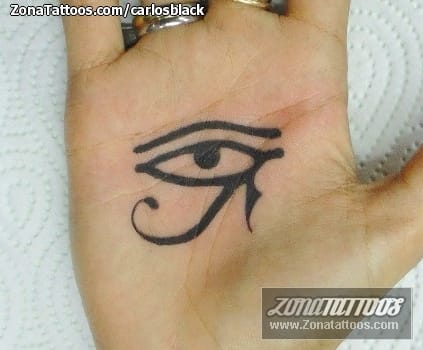 Tattoo photo Eye of Horus, Egyptian, Hand