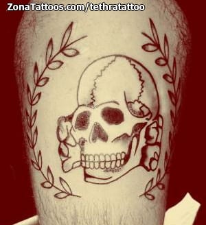 Tattoo photo Skulls, Laurels, Gothic