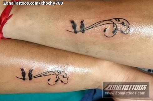 Foto de tatuaje Aves, Animales, Filigranas