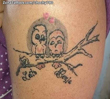 Foto de tatuaje Búhos, Aves, Animales