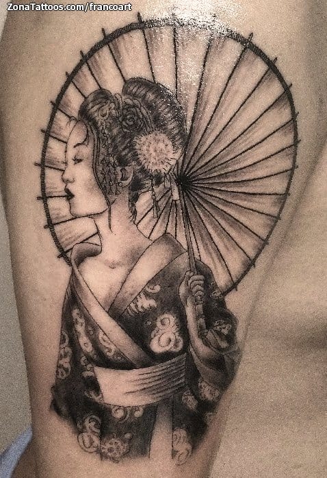 Tattoo photo Geisha, Asian