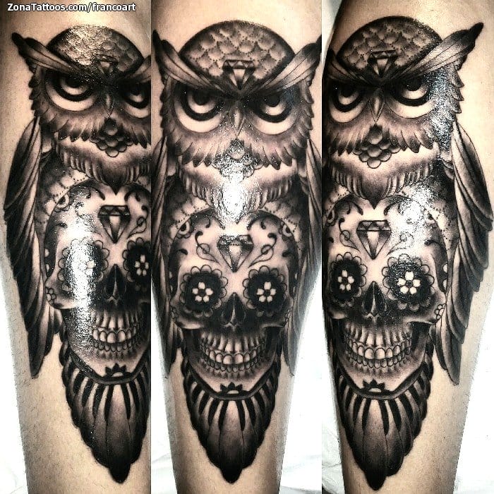 Tattoo photo Owls, Birds, Animals