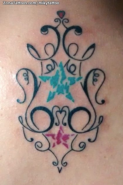 Foto de tatuaje Estrellas, Filigranas