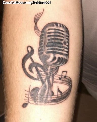 Tattoo of Microphones, Musical notes