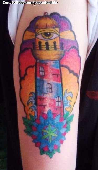 Tattoo photo Lighthouses, Eyes