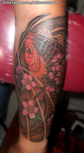 Foto de tatuaje Koi, Peces, Orientales