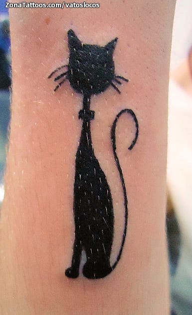 Foto de tatuaje Gatos, Animales, Siluetas