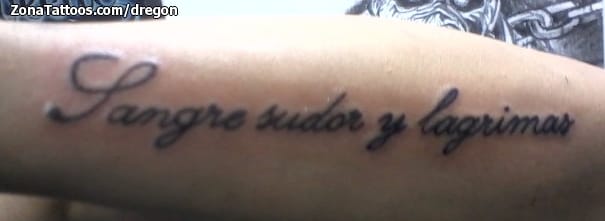 Foto de tatuaje Frases, Letras