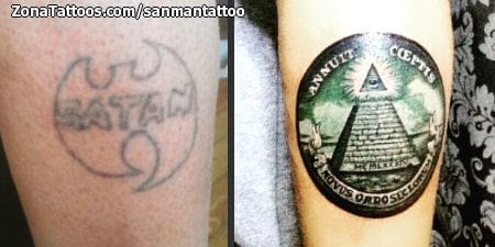 Tattoo photo Cover Up, Pyramids