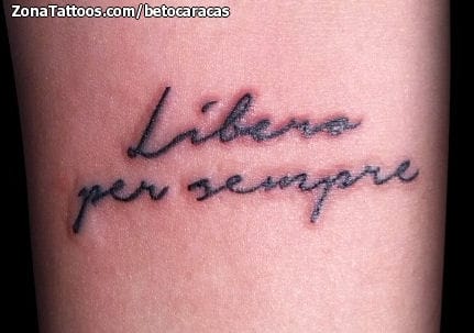 Foto de tatuaje Letras, Frases