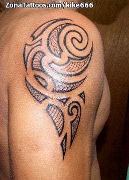 Tattoo photo Maori, Tribal, Shoulder