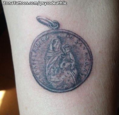 Tattoo photo Medals, Religious, Virgins