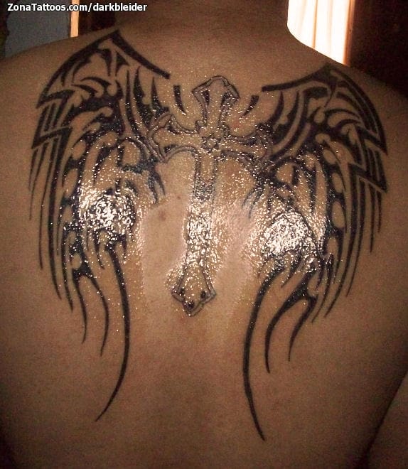 Foto de tatuaje Espalda, Tribales, Alas