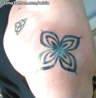 Tattoo photo Flowers, Shoulder, Geometrics