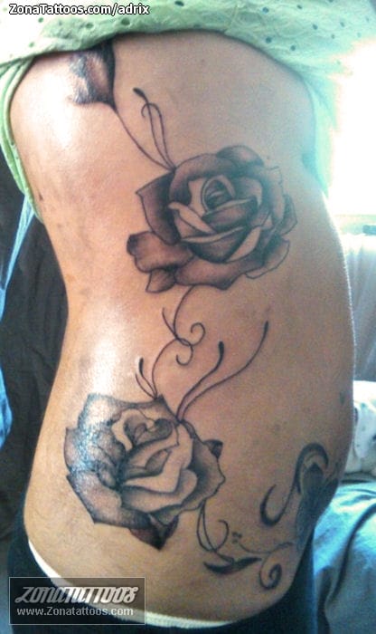 Tattoo photo Roses, Flowers