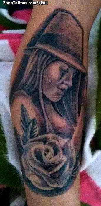 Tattoo of Chicanos, Roses, Hats