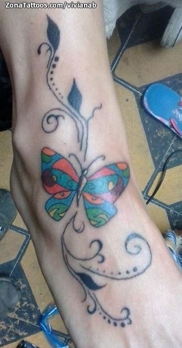 Foto de tatuaje Mariposas, Insectos, Filigranas