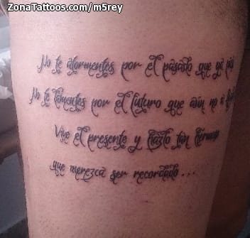 Foto de tatuaje Letras, Frases