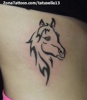 Foto de tatuaje Tribales, Caballos, Animales