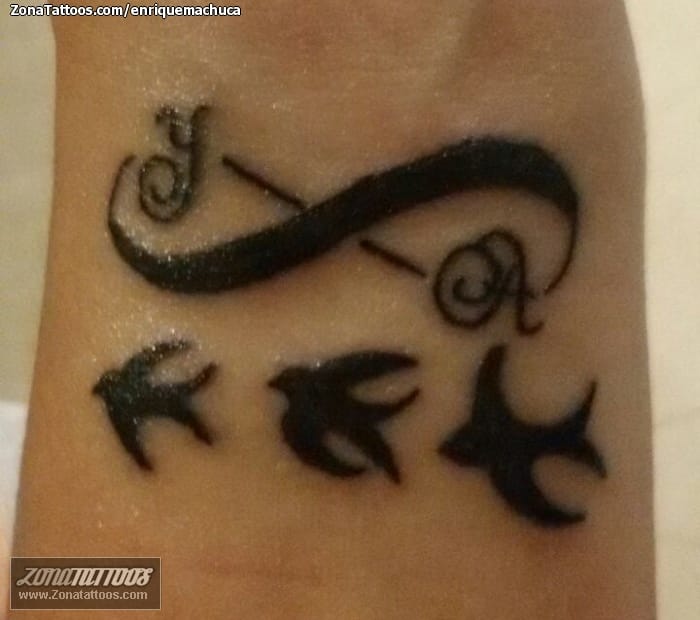 Tattoo photo Infinity, Birds, Animals