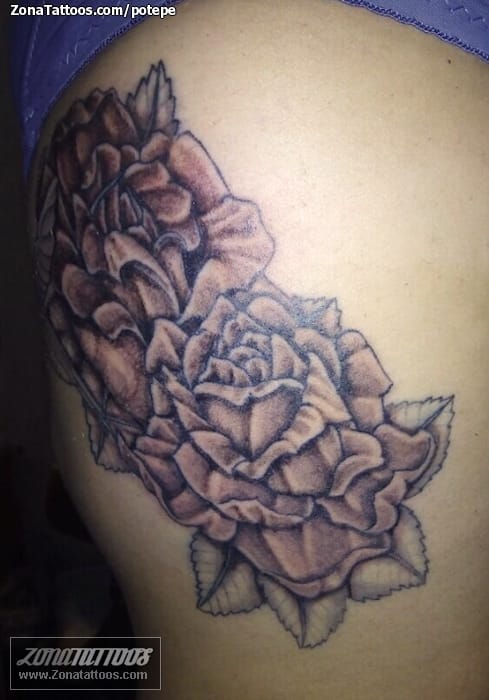 Tattoo photo Roses, Flowers