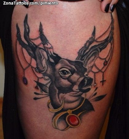 Tattoo photo Deers, Animals, Jewels