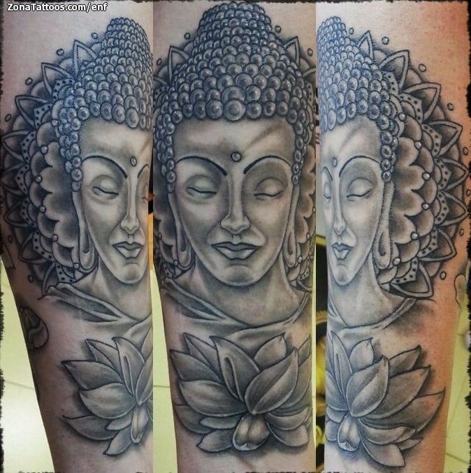 Tattoo photo Buddha, Lotus, Religious