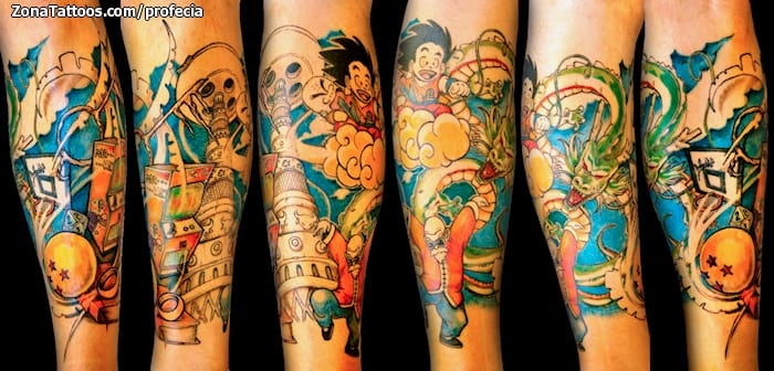 Tattoo of Dragon Ball, Comics, Leg