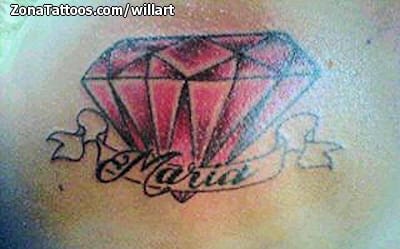 Foto de tatuaje Diamantes