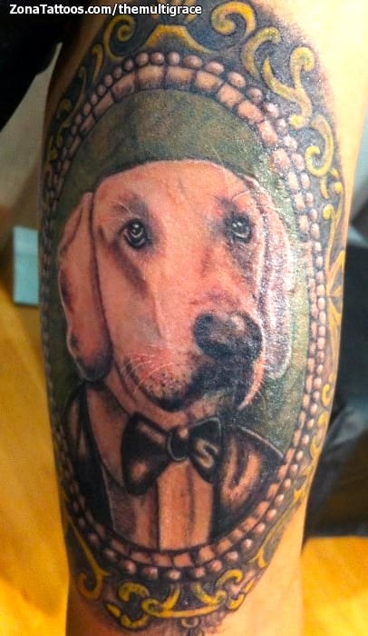 Foto de tatuaje Perros, Animales, Ornamentos