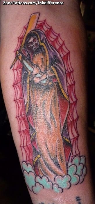 Tattoo photo Santa Muerte, Virgins, Religious