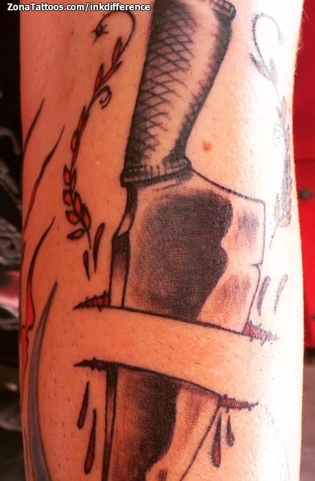 Foto de tatuaje Cuchillos, Cocina