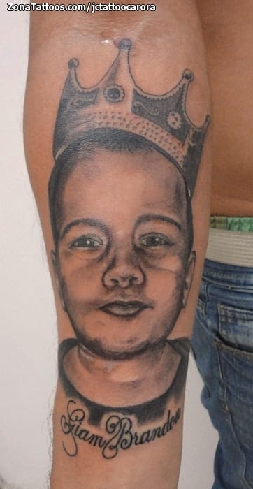 Foto de tatuaje Retratos, Coronas, Rostros