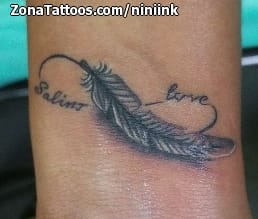 Tattoo photo Feathers, Infinity