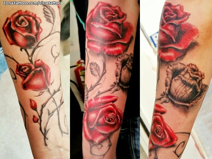 Tattoo photo Roses, Flowers