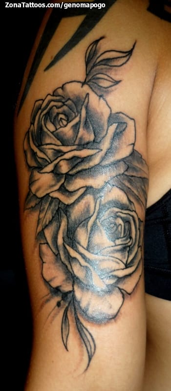 Tattoo photo Flowers, Roses, Arm