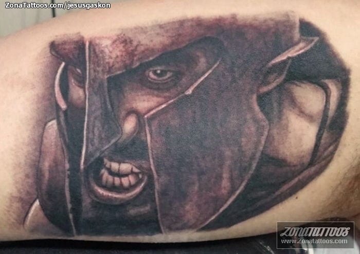 Foto de tatuaje Yelmos, Rostros, Guerreros