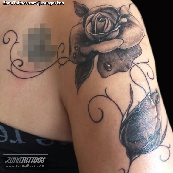 Tattoo photo Roses, Flowers