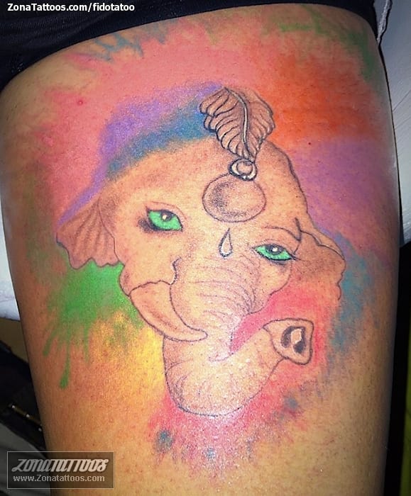 Tattoo photo Elephants, Animals, Thigh