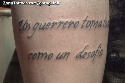 Foto de tatuaje Letras, Frases