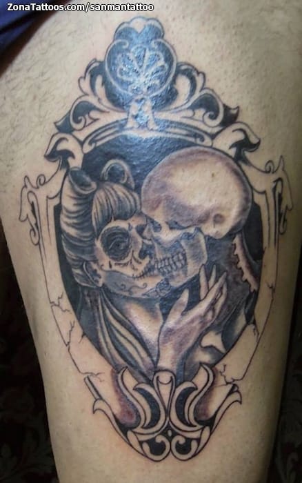 Tattoo photo Skeletons, Catrina, Ornaments