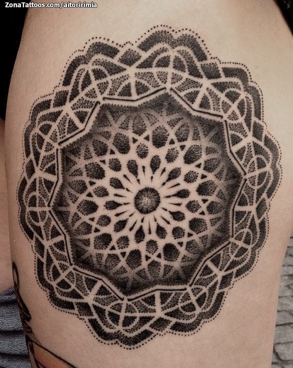 Tattoo photo Mandalas, Pointillism, Geometrics