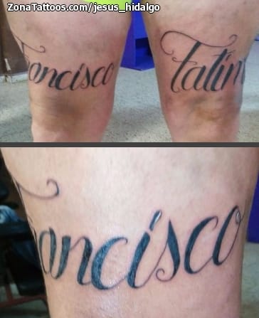 Tattoo photo Francisco, Names, Letters